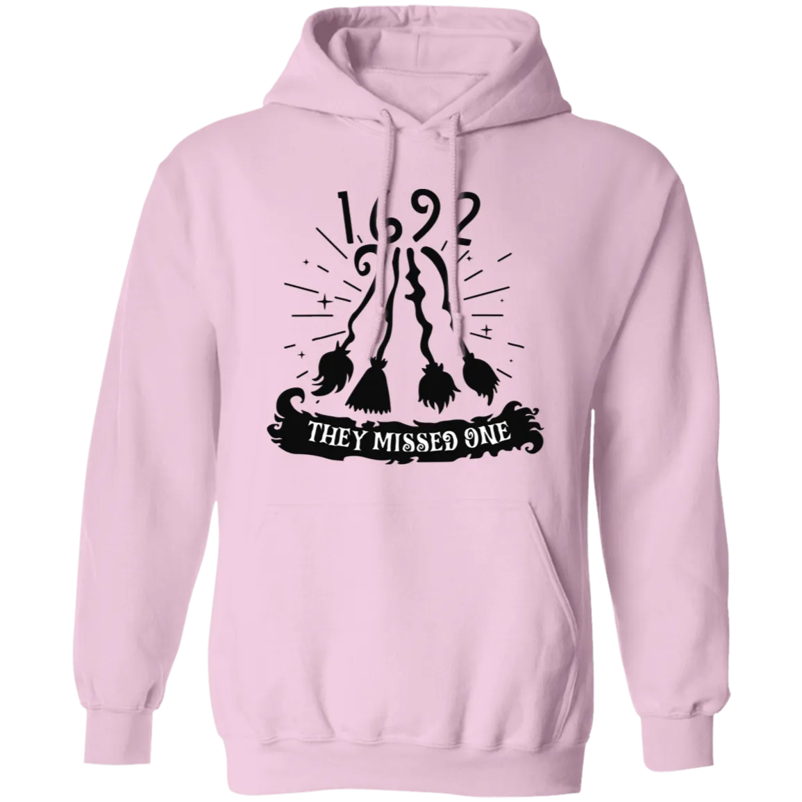 1692 They Missed One For Witch Halloween, Trendy Halloween Pullover Hoodie