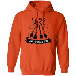 1692 They Missed One For Witch Halloween, Trendy Halloween Pullover Hoodie