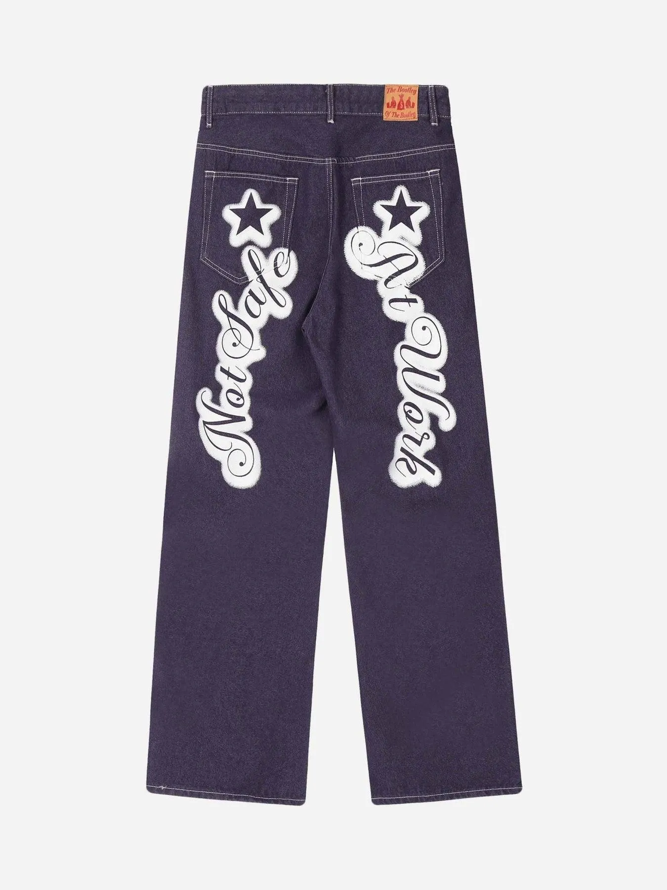 1984 Americana Star Letter Print Jeans