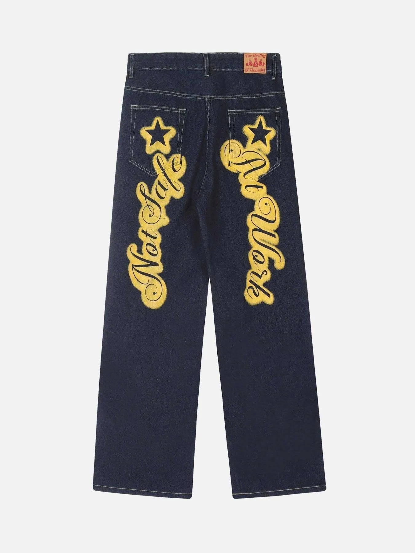 1984 Americana Star Letter Print Jeans