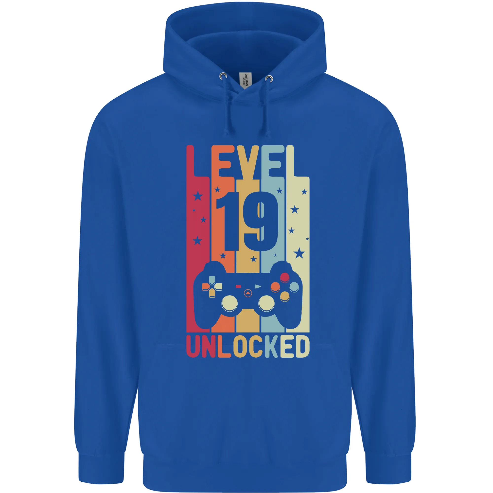 19th Birthday 19 Year Old Level Up Gaming Mens 80% Cotton Hoodie