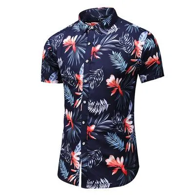 5XL 6XL 7XL Shirt Men Summer New Fashion Personality Printed Short Sleeve Shirts Men 2020 Casual Plus Size Beach Hawaiian Shirt