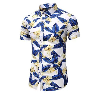 5XL 6XL 7XL Shirt Men Summer New Fashion Personality Printed Short Sleeve Shirts Men 2020 Casual Plus Size Beach Hawaiian Shirt