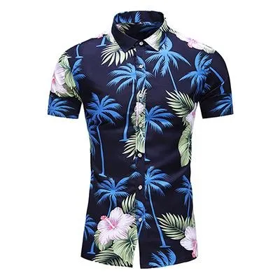 5XL 6XL 7XL Shirt Men Summer New Fashion Personality Printed Short Sleeve Shirts Men 2020 Casual Plus Size Beach Hawaiian Shirt