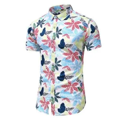 5XL 6XL 7XL Shirt Men Summer New Fashion Personality Printed Short Sleeve Shirts Men 2020 Casual Plus Size Beach Hawaiian Shirt