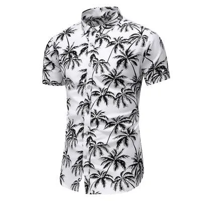 5XL 6XL 7XL Shirt Men Summer New Fashion Personality Printed Short Sleeve Shirts Men 2020 Casual Plus Size Beach Hawaiian Shirt