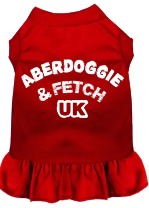 Aberdoggie Uk Screen Print Dress Red Xs (8)