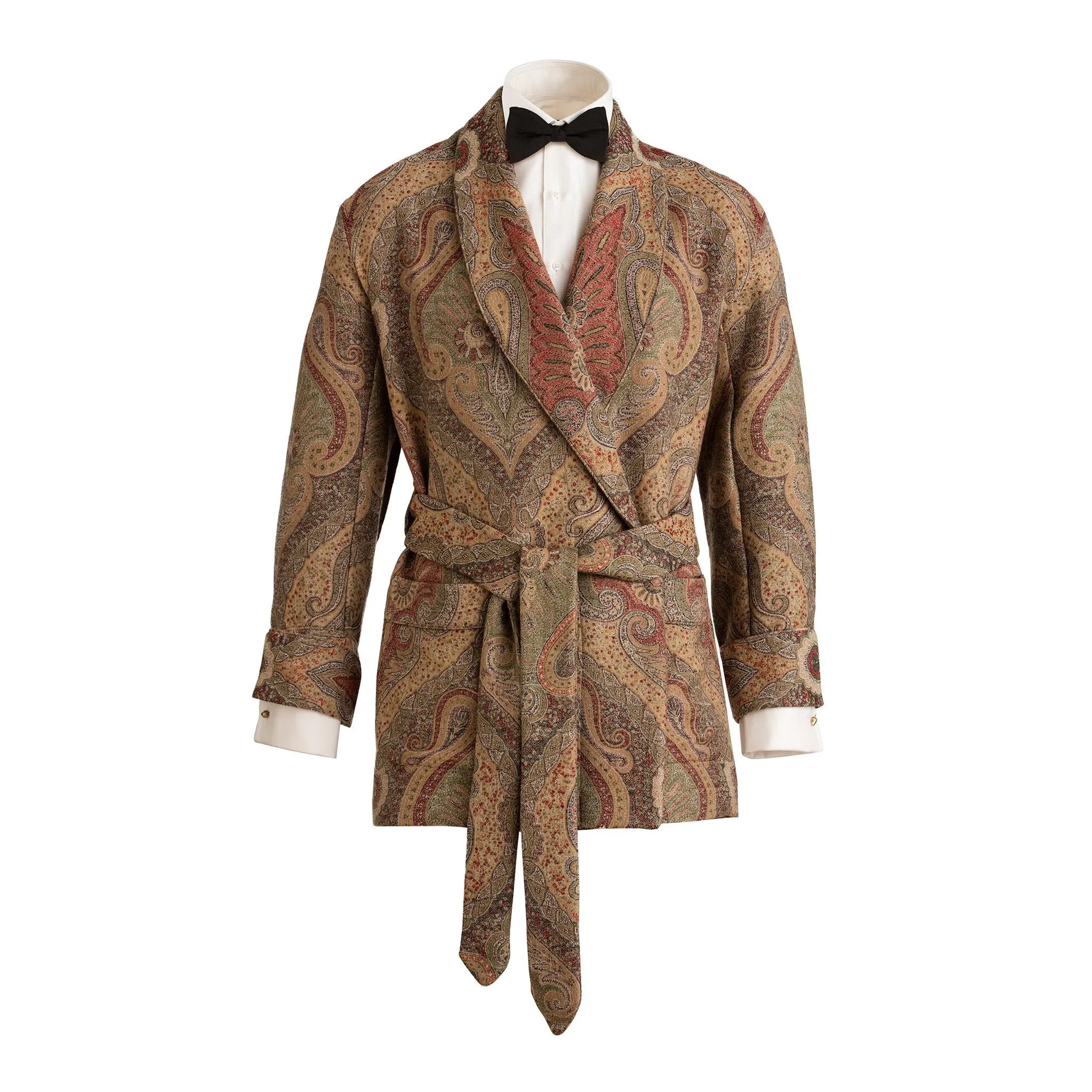 Antique Paisley Wool Smoking Jacket