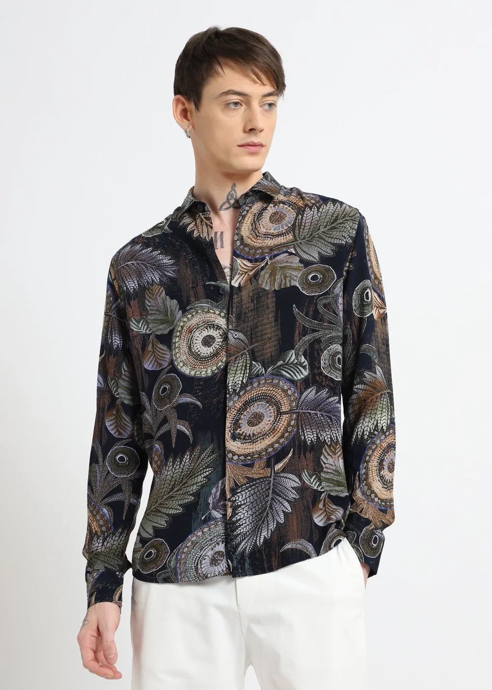 Areca Black Feather Shirt