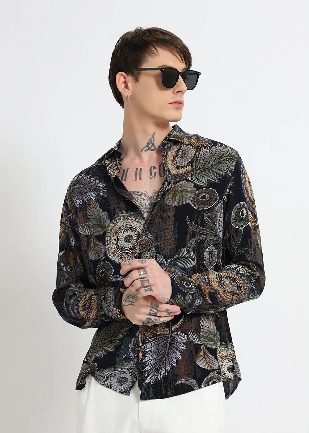 Areca Black Feather Shirt