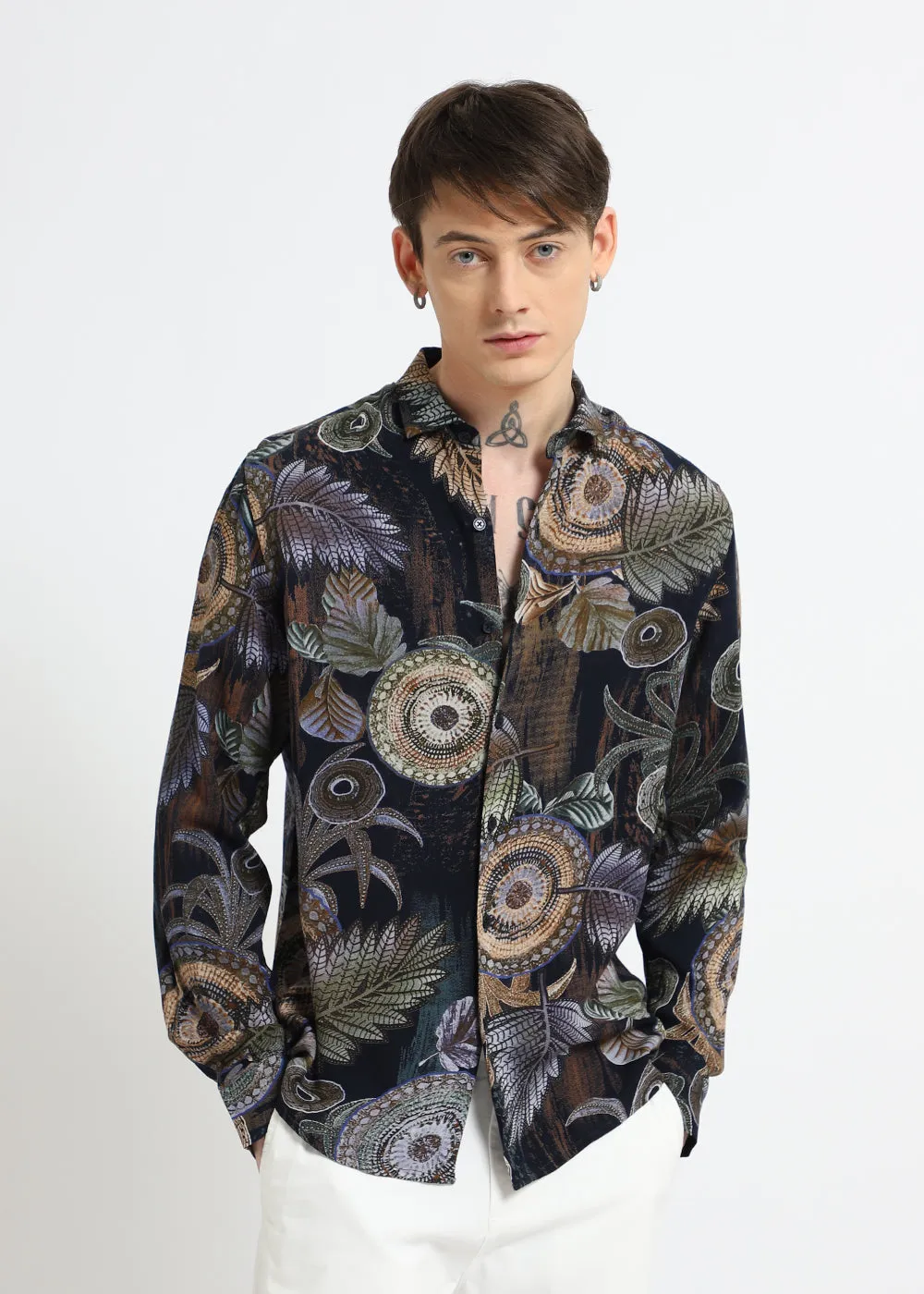 Areca Black Feather Shirt