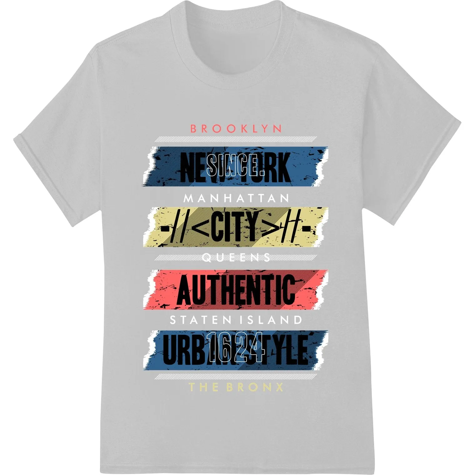 Authentic Brooklyn Urban Style Graphic Heat Transfer