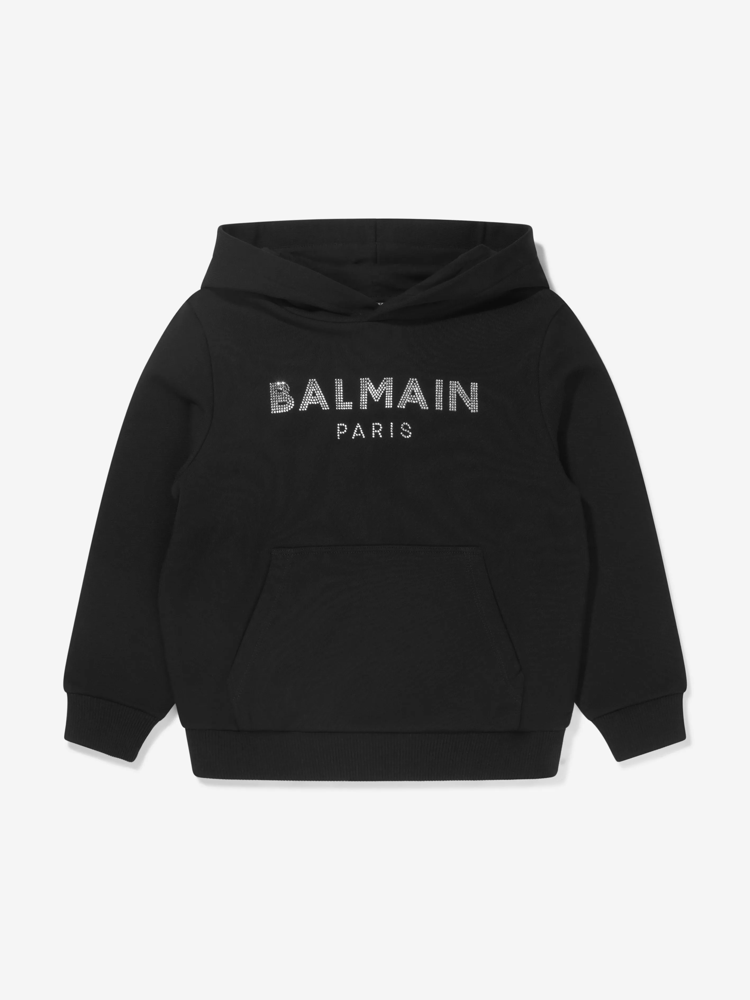 Balmain Girls Logo Print Hoodie