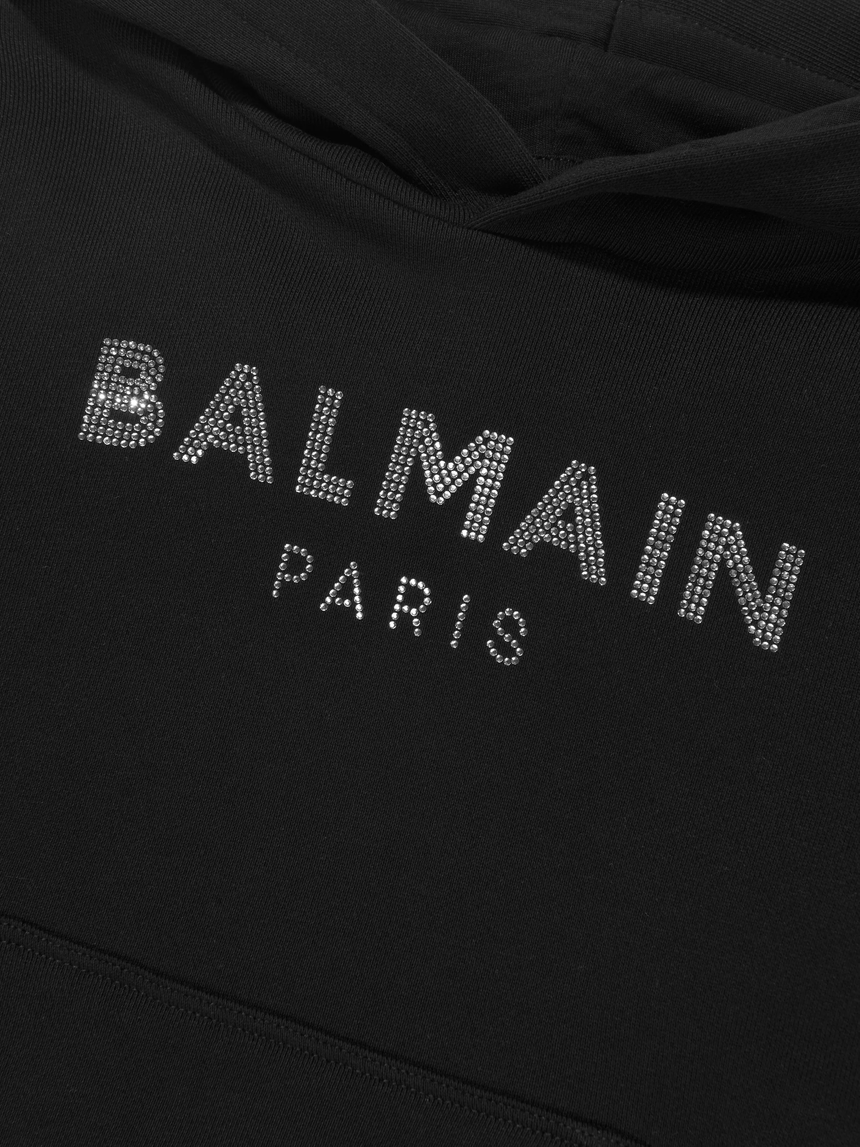 Balmain Girls Logo Print Hoodie