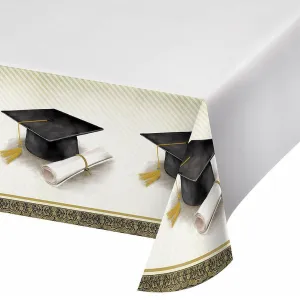 Classic Graduation Plastic Plastic Tablecover 54inx102in