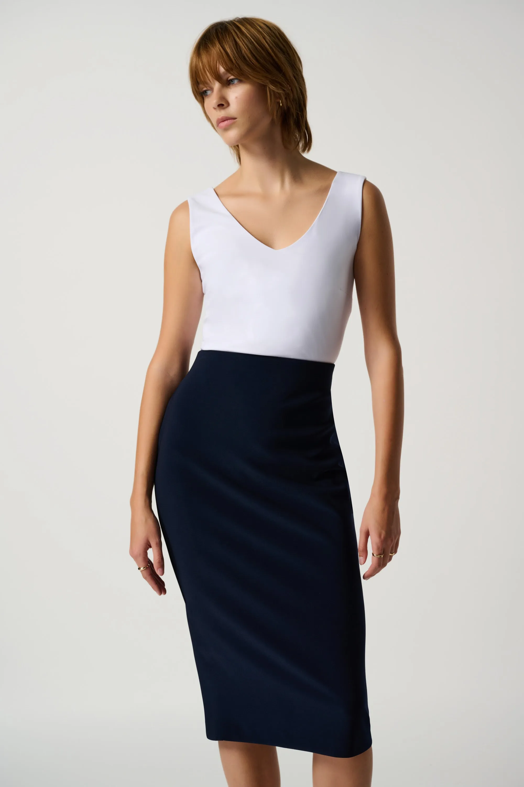 Classic Long Pencil Skirt