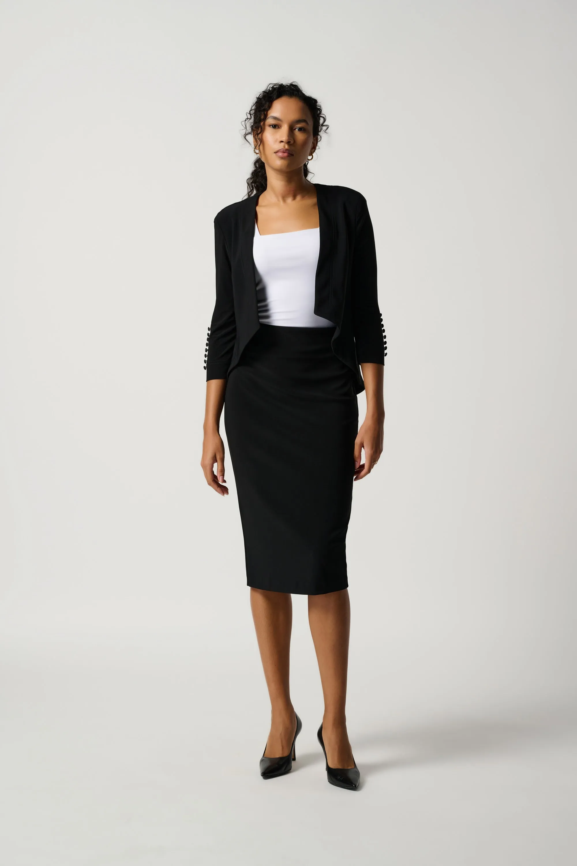 Classic Long Pencil Skirt