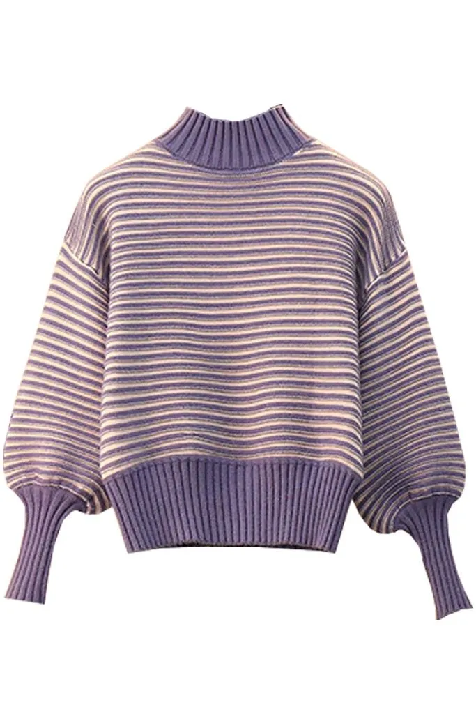 Clodine Purple Sweater and Skirt Set