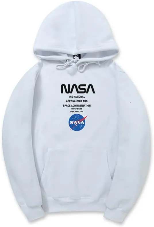 CORIRESHA Teen's NASA Hoodie Casual Drawstring Long Sleeve Fall Soft Cotton Sweatshirt