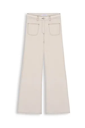 Cream High-Waisted Women's Jeans