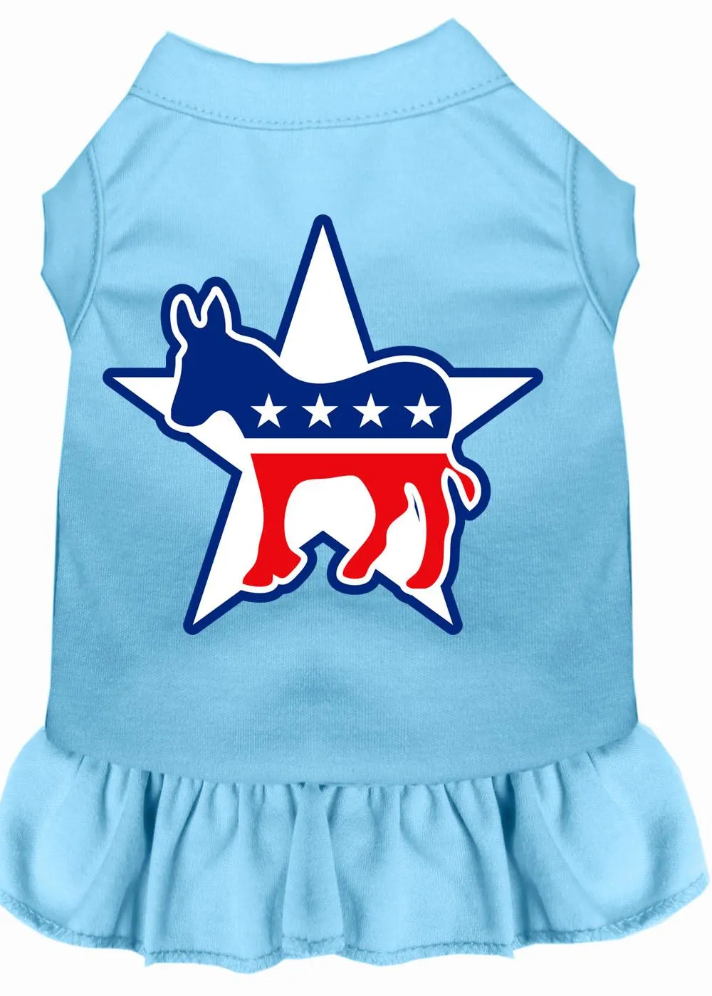 Democrat Screen Print Dress Baby Blue Xxl (18)