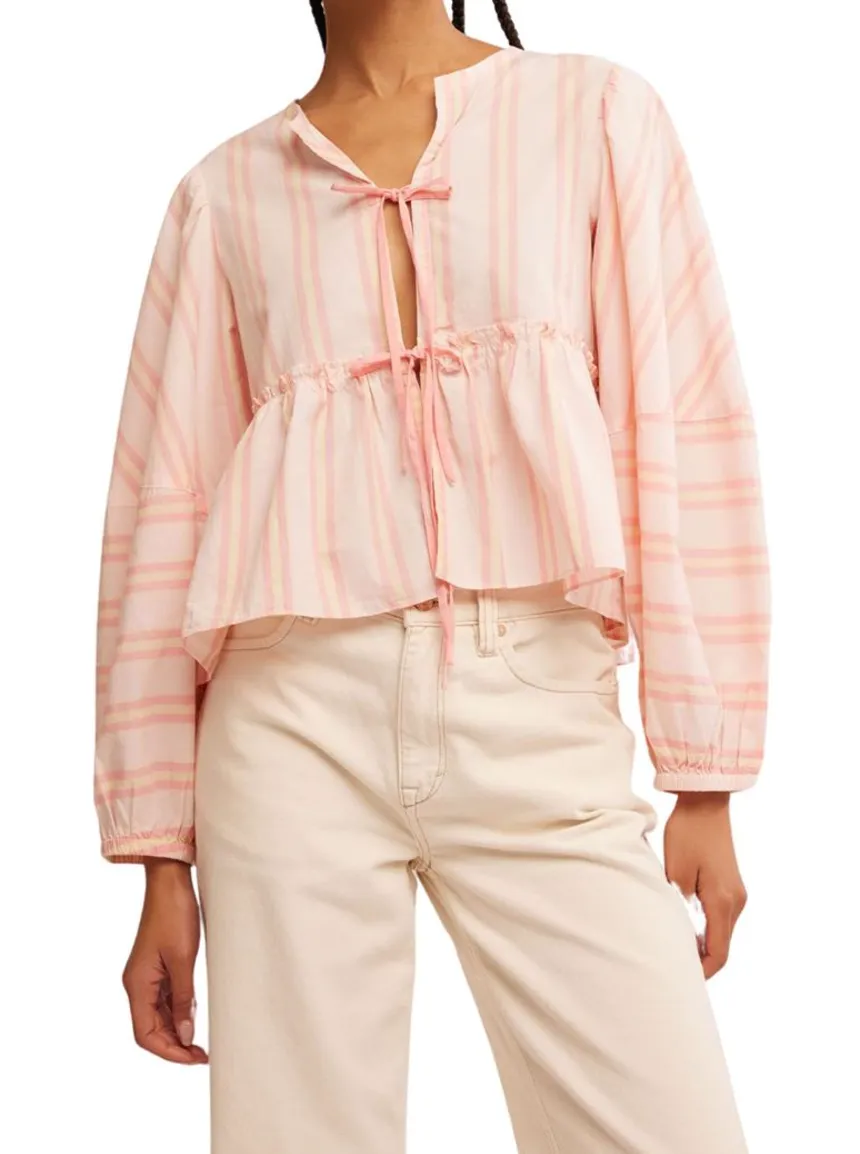 Free People Brunch Babe Blouse