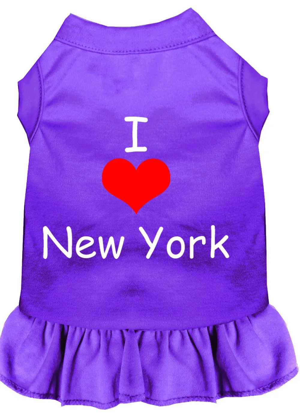 I Heart New York Screen Print Dress Purple Med (12)