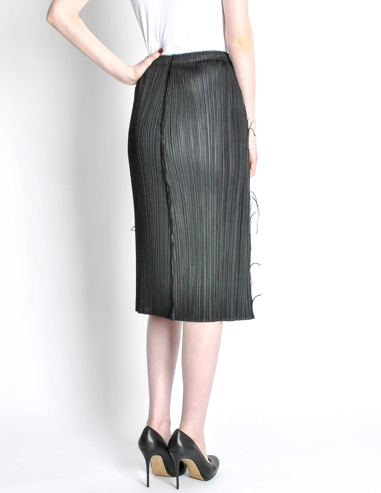 Issey Miyake Pleats Please Vintage Black Pleated Skirt