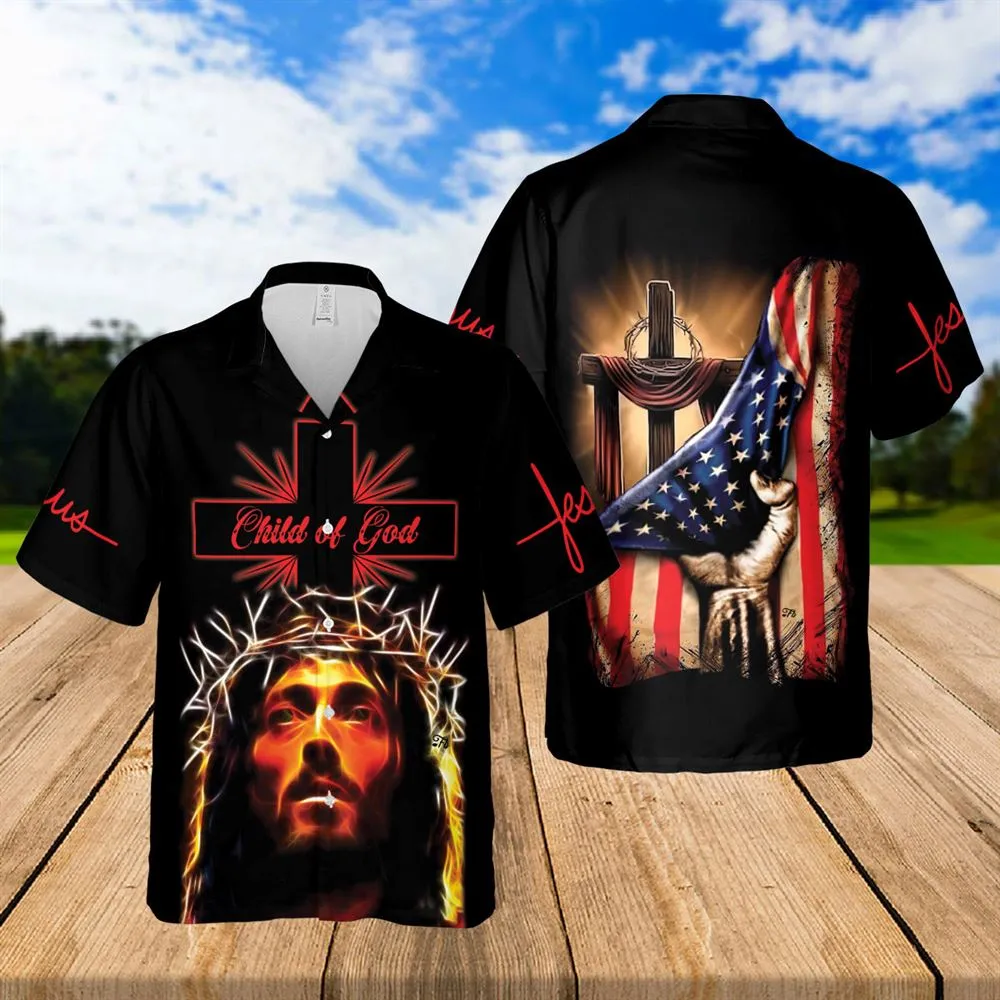 Jesus Child Of God Hawaiian Shirts - Religious Hawaiian Shirts - Hawaiian Christian For Men Women