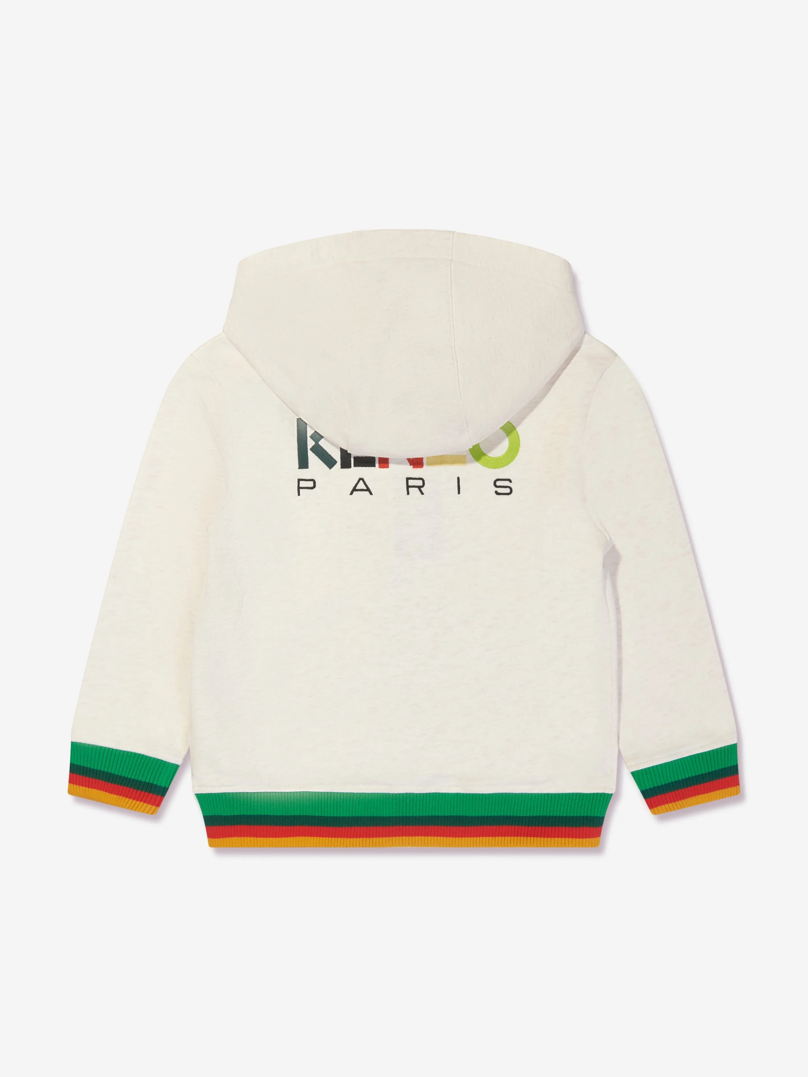 KENZO Boys Logo Zip Up Top in Beige