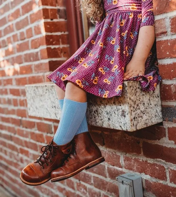 Little Stocking Co Knee High Socks - Cornflower