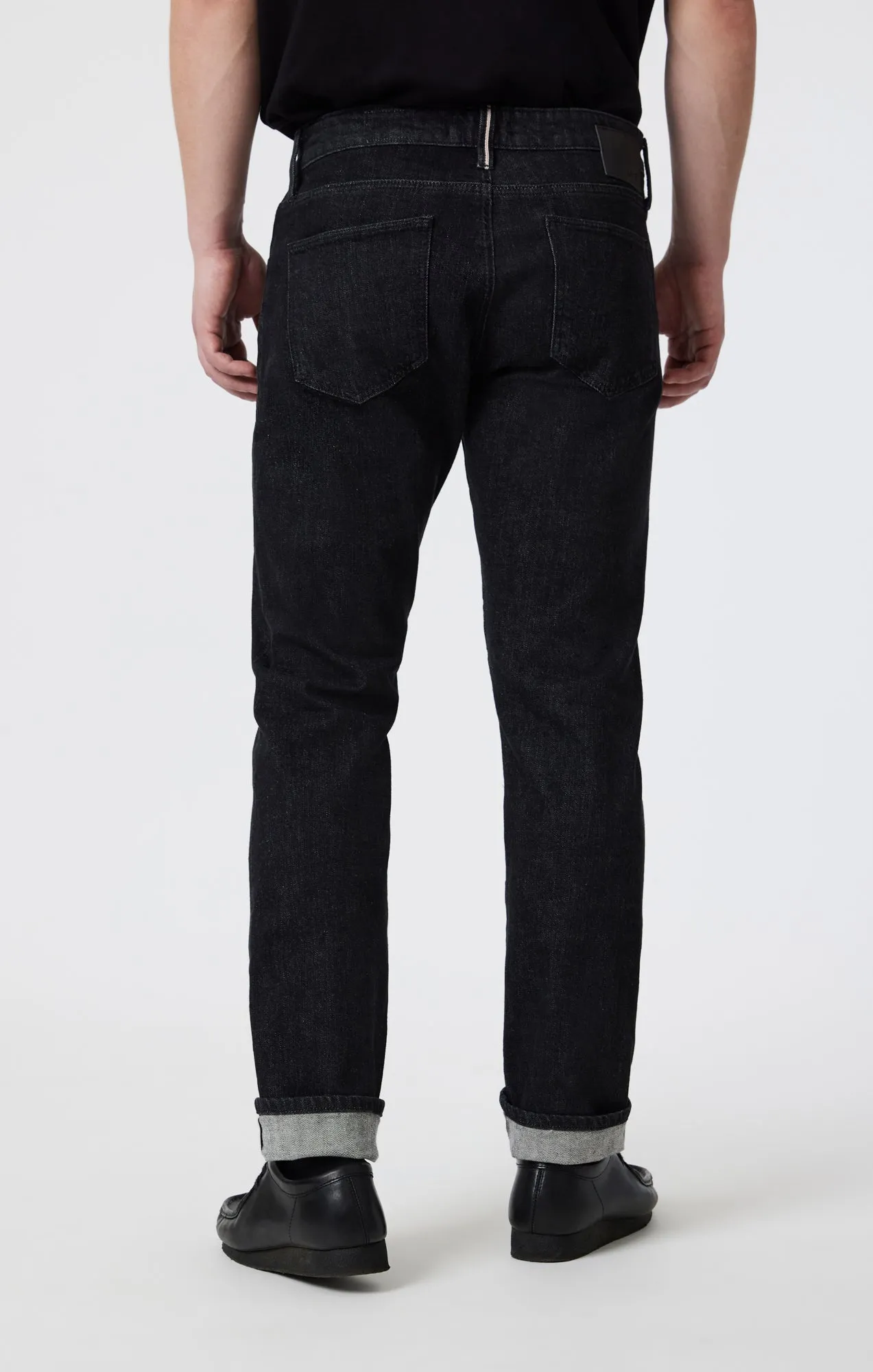 MARCUS SLIM STRAIGHT LEG IN BLACK SELVEDGE