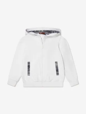 Missoni Boys Zip Up Hoodie in White