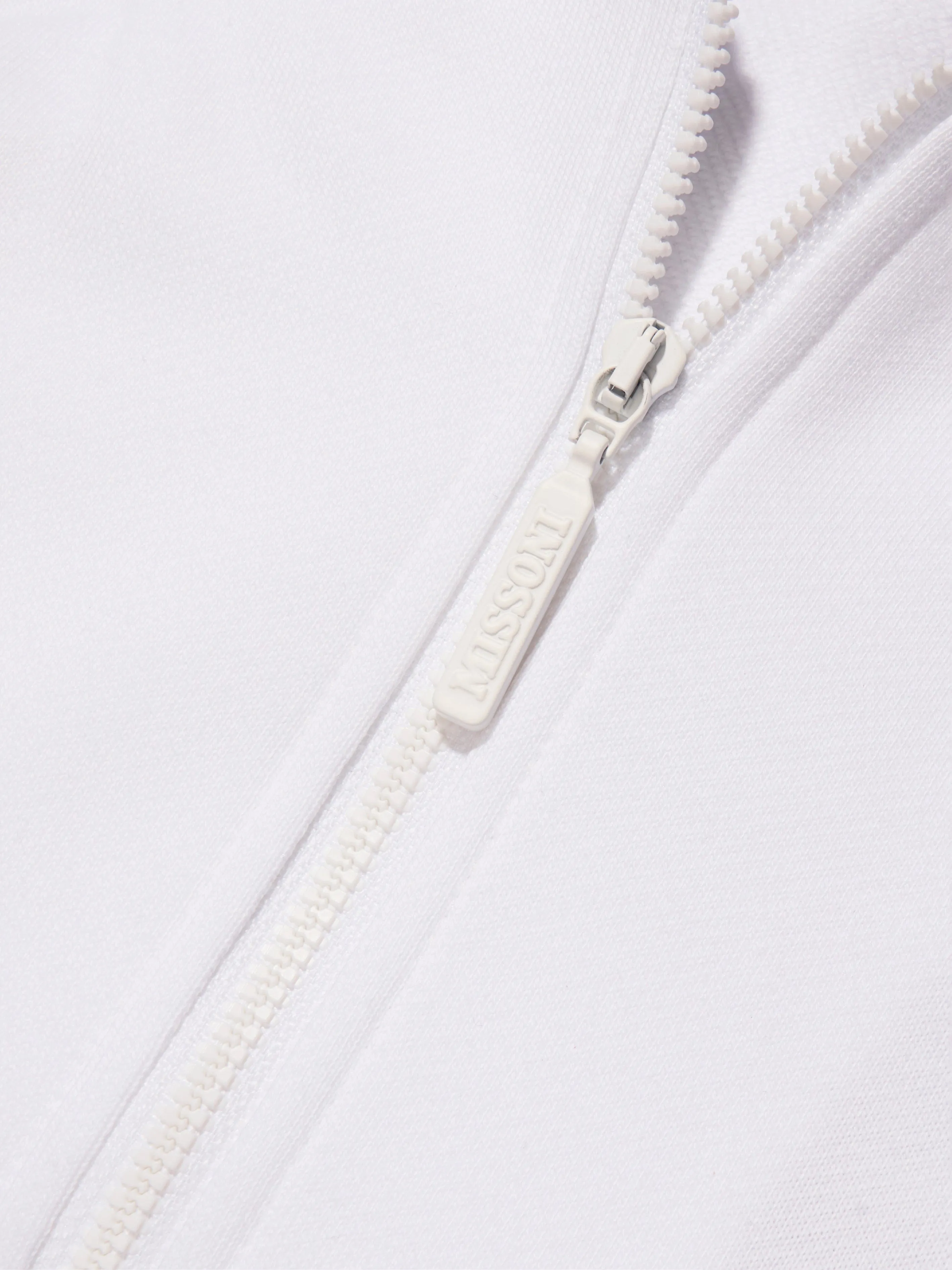 Missoni Boys Zip Up Hoodie in White