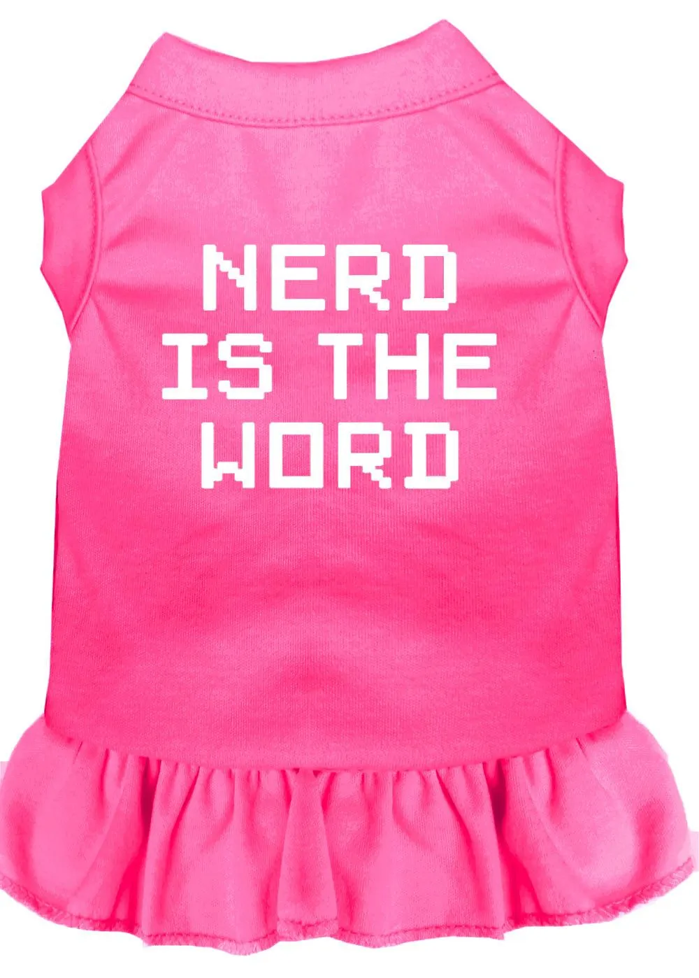 Nerd Is The Word Screen Print Dress Bright Pink Xxxl (20)