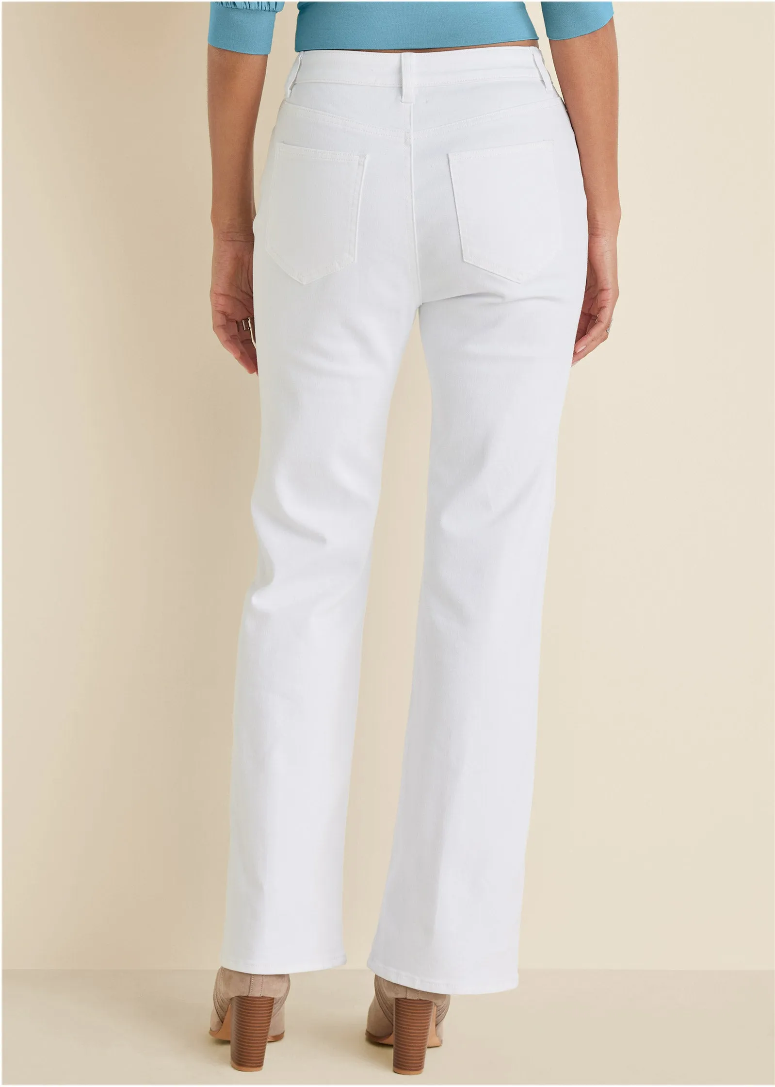 Penelope Modern Flare Jeans - White