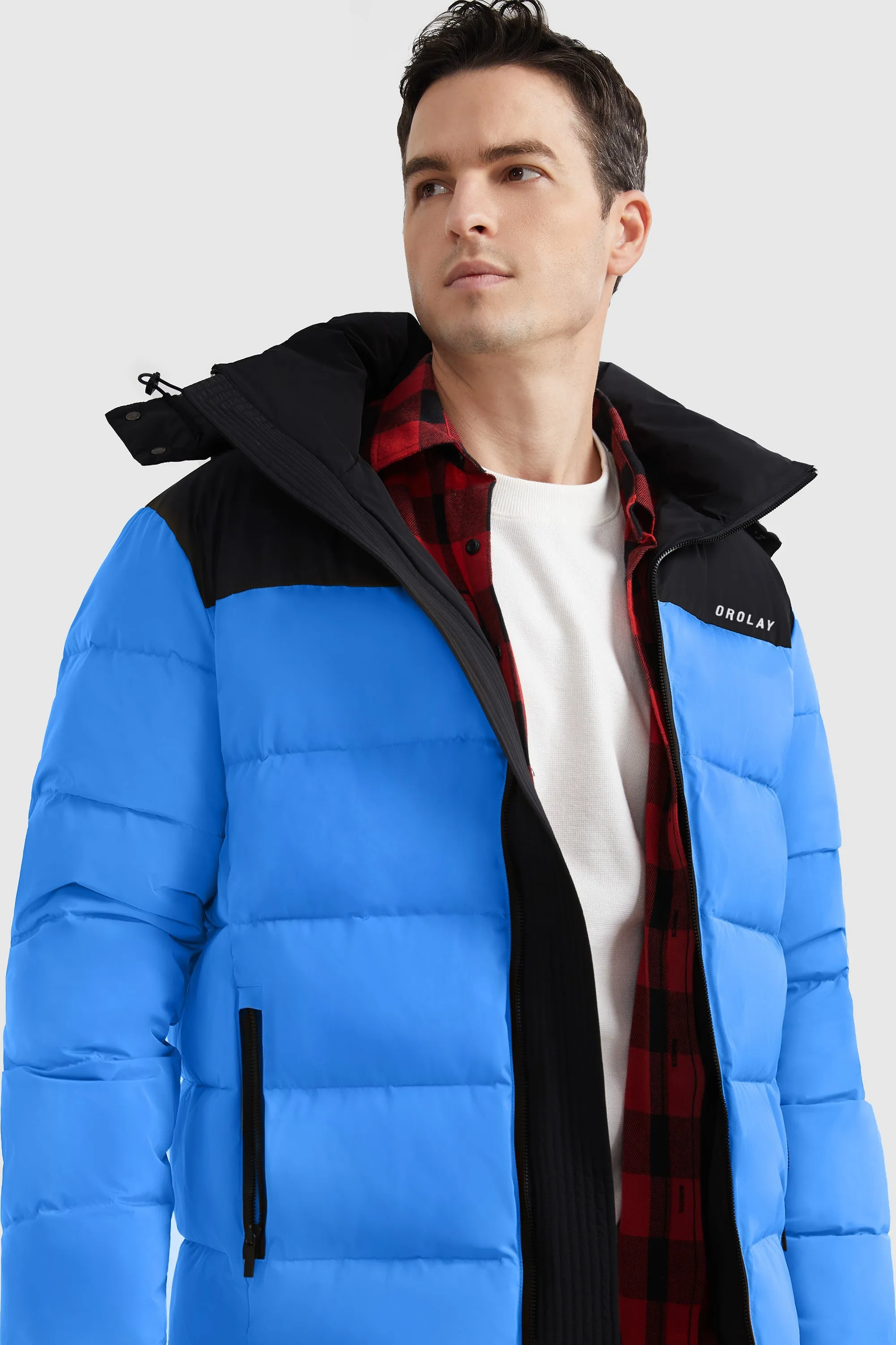 Puffer Warm Jacket Winter Full-Zip Windproof Coat