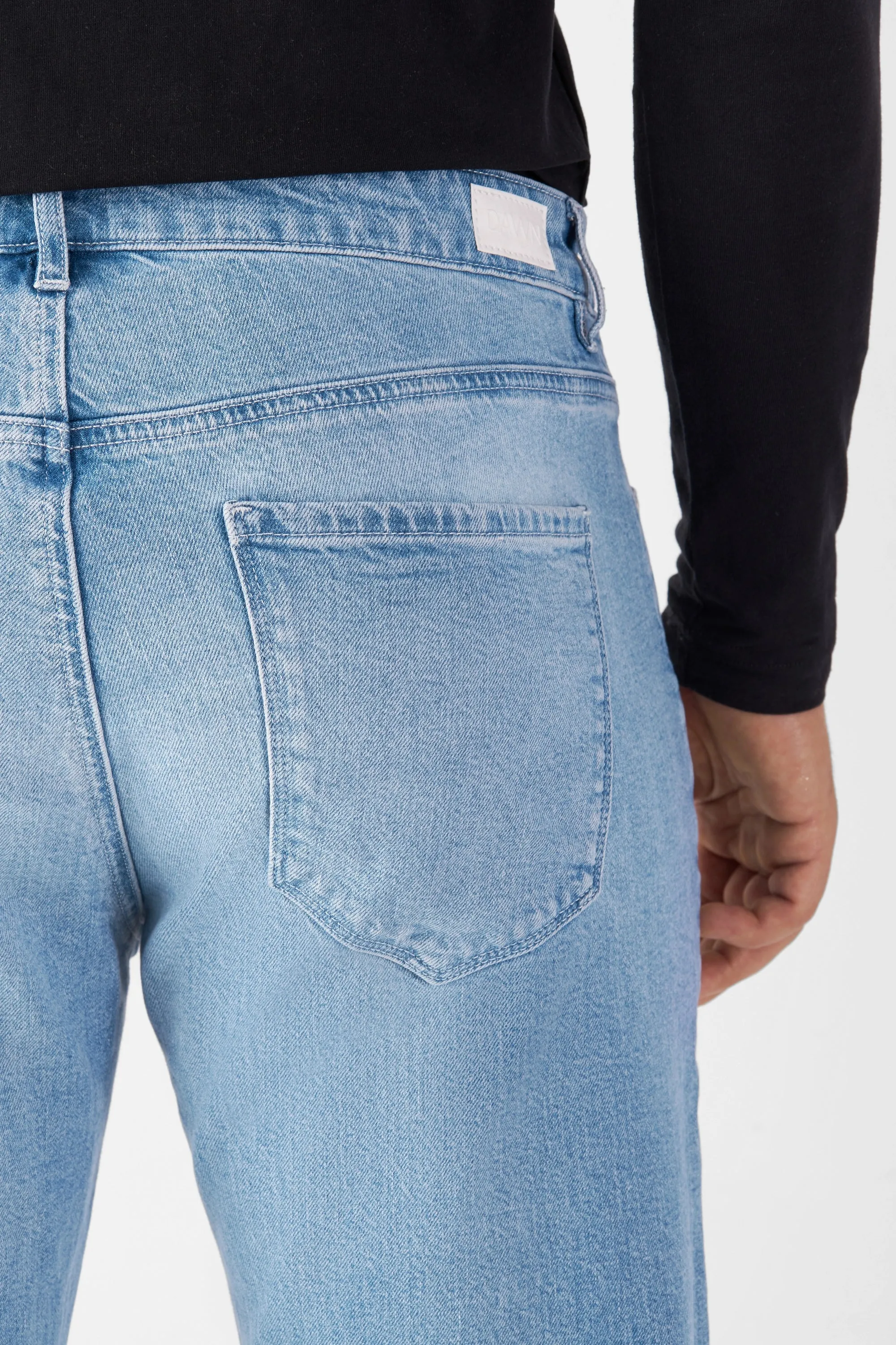 Rise Relaxed Tapered Basic Jeans Bright Blue