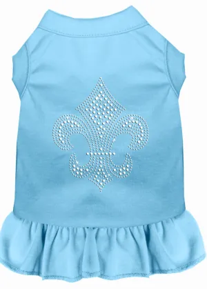 Silver Fleur De Lis Rhinestone Dress Baby Blue Xxxl (20)