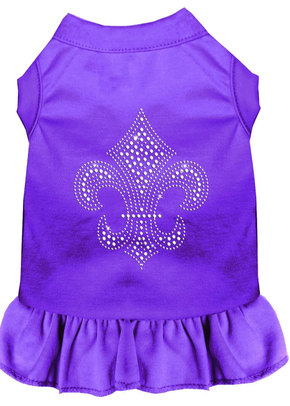 Silver Fleur De Lis Rhinestone Dress Purple Xxl (18)