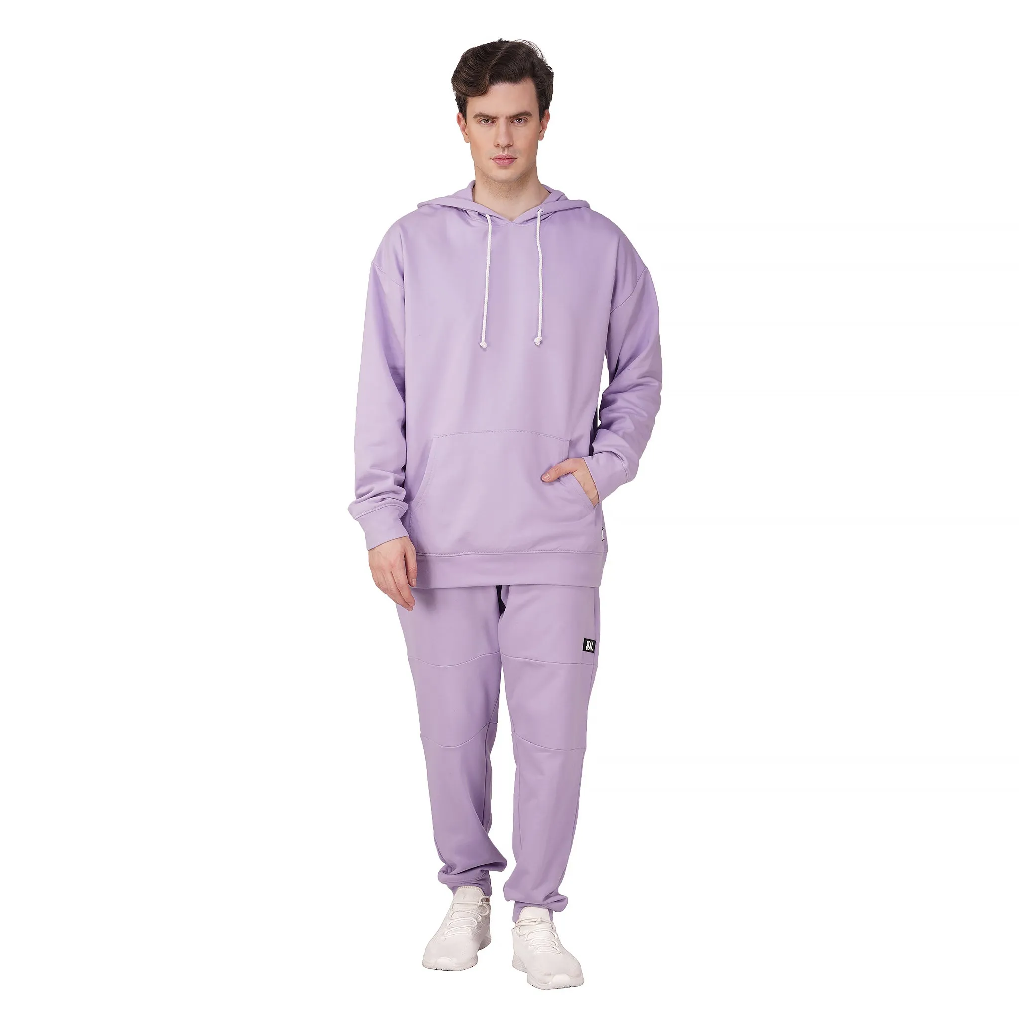 SLAY. Men's Lavender Oversized Drop Shoulder Hoodie & Joggers Co-ord Set