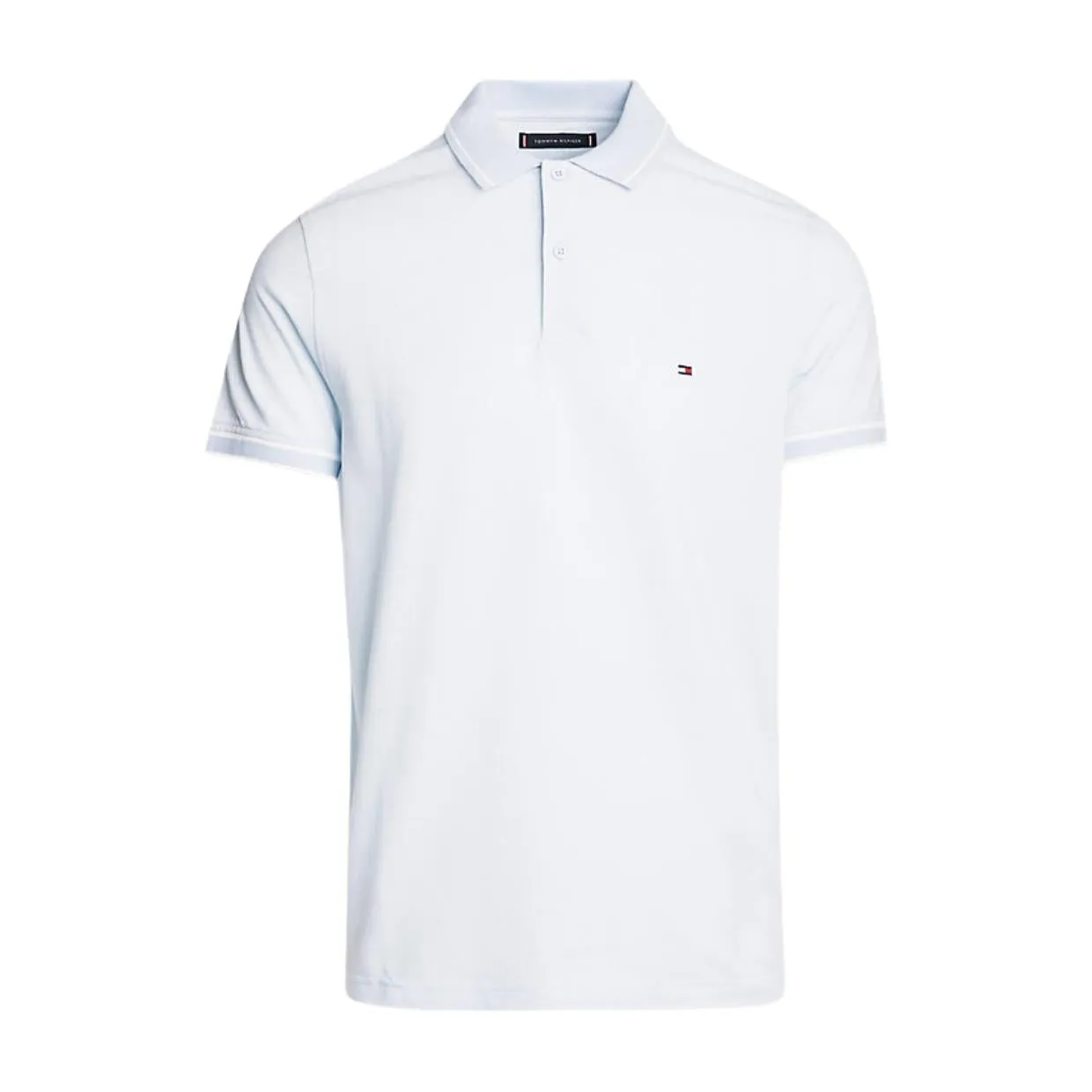 Tommy Hilfiger Monotype Oxford Collar Sky Blue/Ecru Polo Shirt