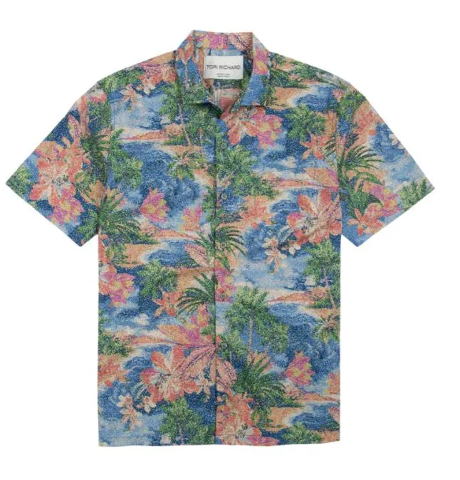 Tori Richard Point Of View S/S Shirt / Marine