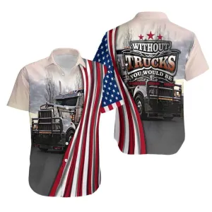 Truck Driver Hawaiian Shirts, American truck hawaiian shirt for Men