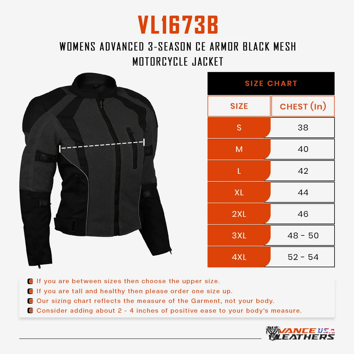 Womens Advanced 3-Season CE Armor Black Mesh Motorcycle Jacket