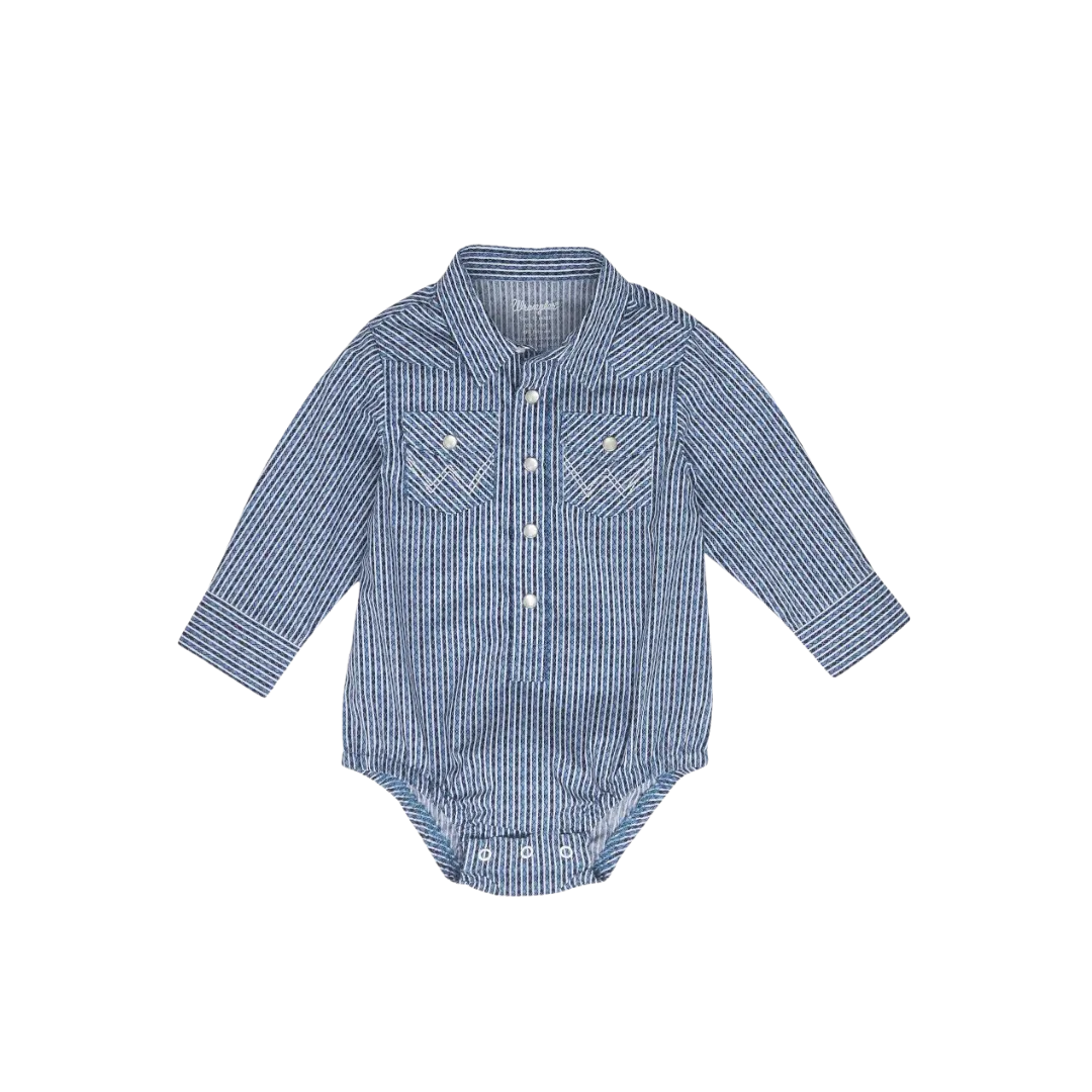 Wrangler Kid's Western Blue Onesie